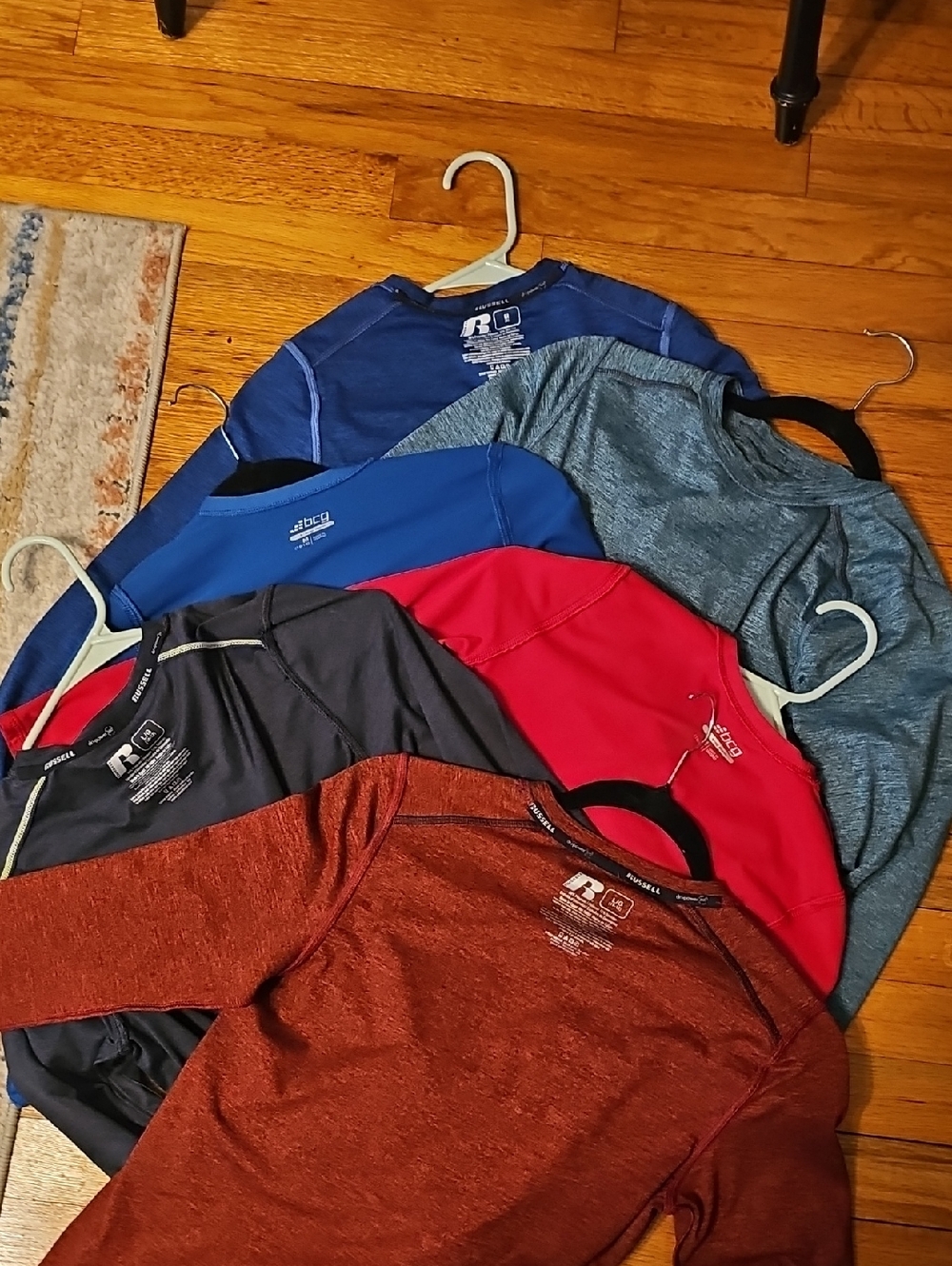Russell Athletic Kids Long Sleeve Tees - Red, Blue, Gray, Navy, Rust